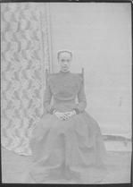 SA0107 - Studio portrait of an unidentified Shaker woman., Winterthur Shaker Photograph and Post Card Collection 1851 to 1921c
